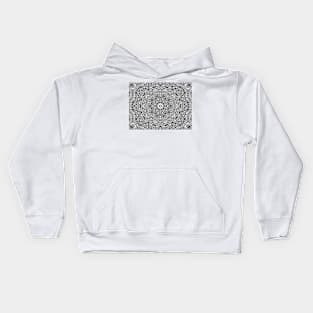 Thai pattern shapes, black and white, Vector abstract modern minimalist Kids Hoodie
